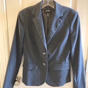Jones New York gray two button blazer. Size 2